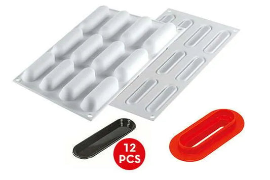 Fingers 30 Silicone Mold with Cutter - 12 indents