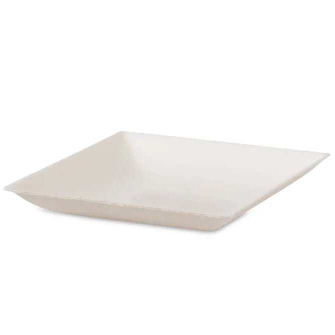 Small Square Sugarcane Plate 3.54 x 3.54 inches