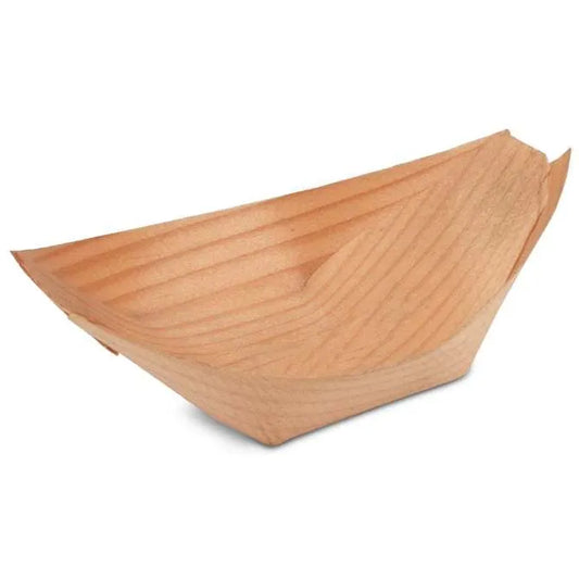 Poplar Wood Serving Boat - 3.75 inch