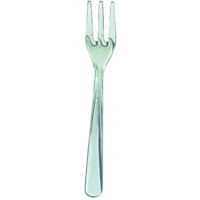 Mini Plastic Fork Sea Green 3.75