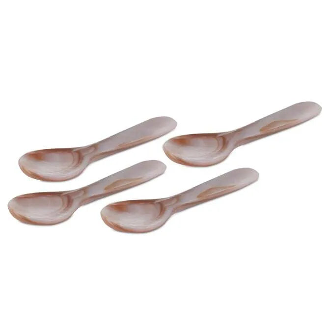 White Seashell Caviar Spoons- Set of Four