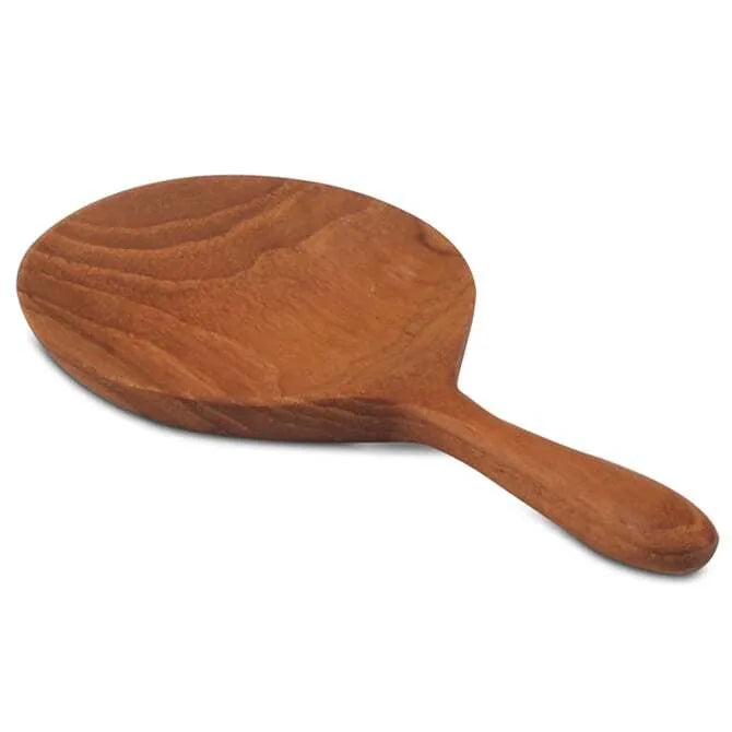 Small Round Teak Spoons- Set of Four