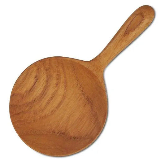 Small Round Teak Spoons- Set of Four