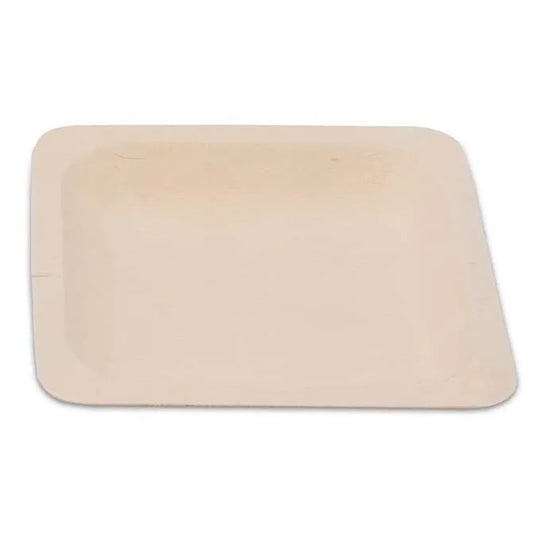 Square Poplar Wood Plate 5.5 inch