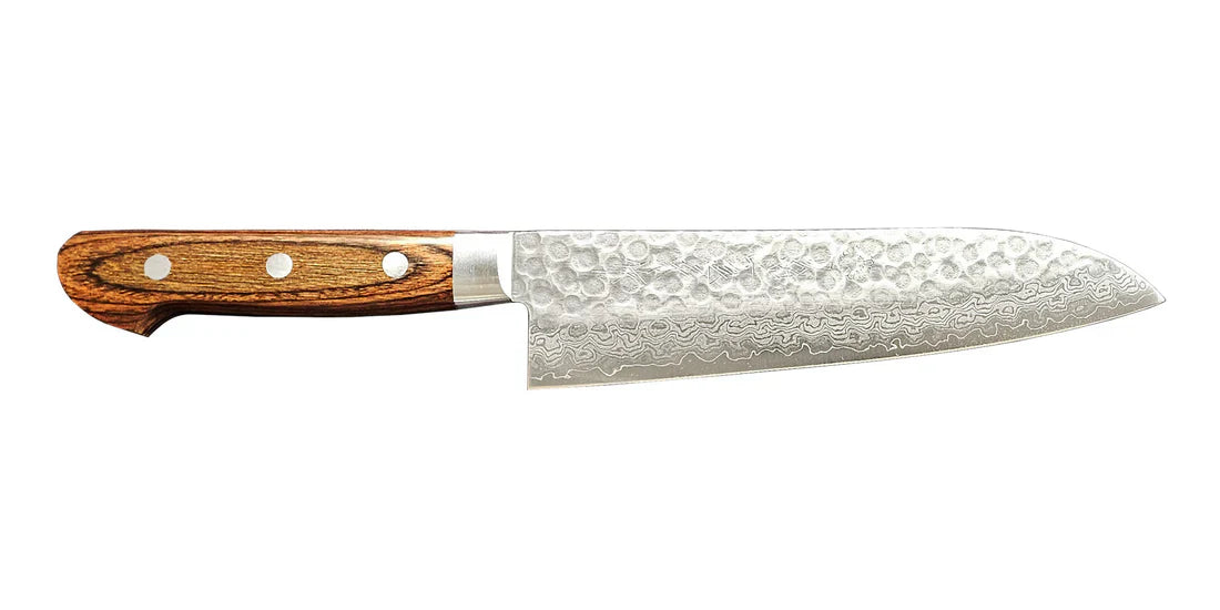 Kikuichi Damascus Santoku Knife - 7 Inch